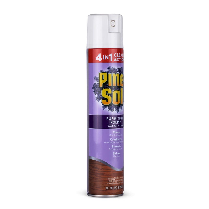 Pine Sol Pine-Sol Furniture Polish Aerosol, Lavender Scent - Wood Furniture Polish Spray Gives You A Powerful Clean You Can Trust - 12.7 Ounce - Image 2